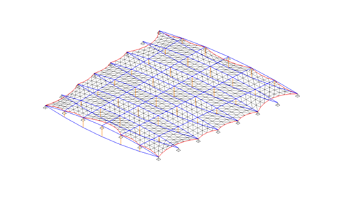 Hybrid Cable Net Structure with compressive struts